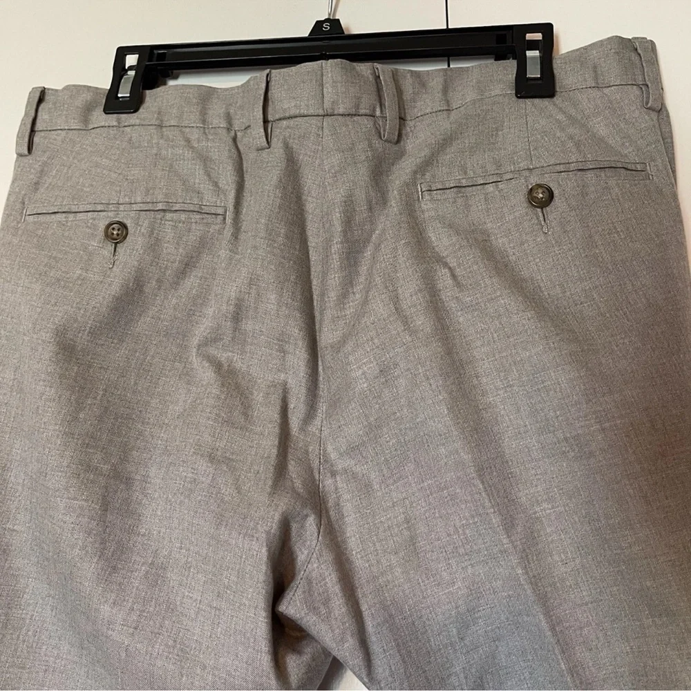 J.Crew Bowery Mens Pants 34x32 Slim Fit Stretch Chinos Gray Cotton Office Preppy